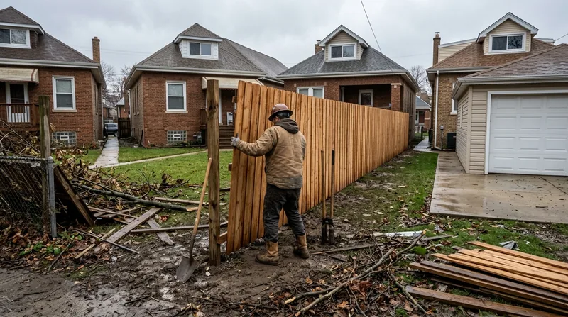 Storm Damage Fence Repair Chicago